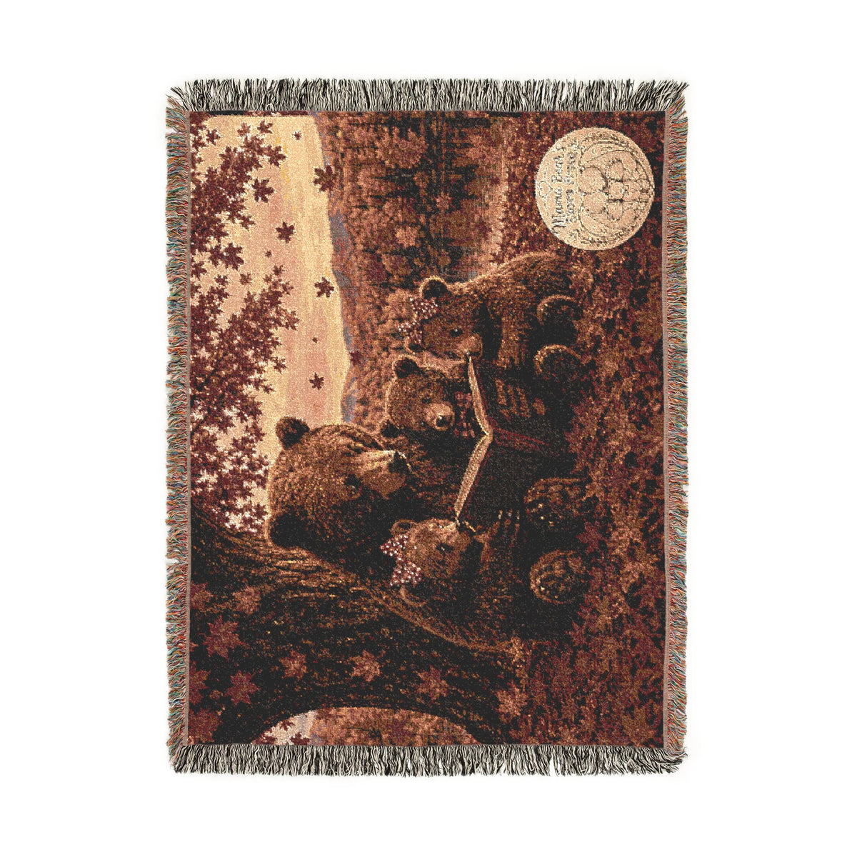 Mama and cubs Woven Blanket