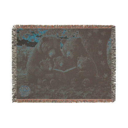 Bear Family Woven Blanket