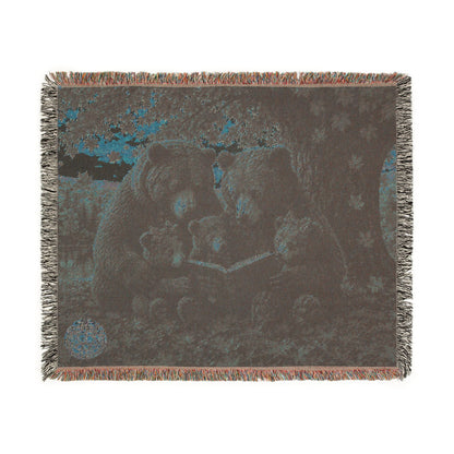 Bear Family Woven Blanket