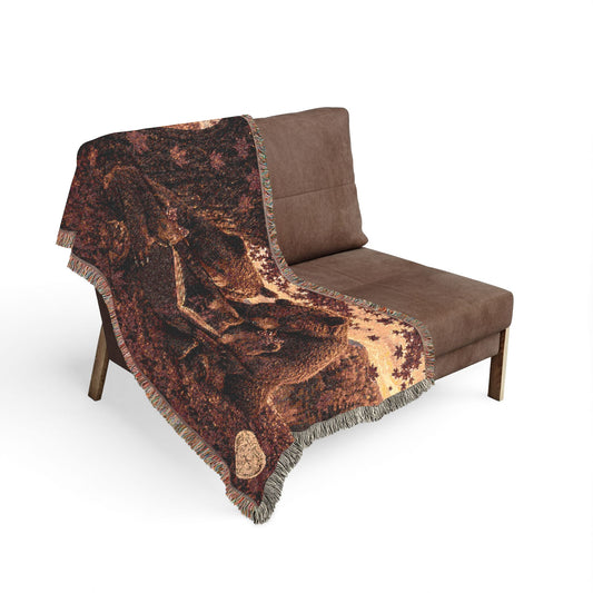 Bear Family Woven Blanket