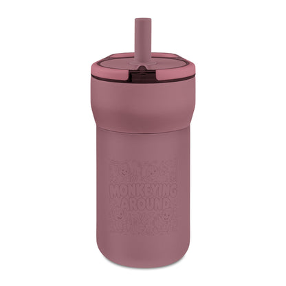 Kids' Leakproof Straw Tumbler, 12oz ( Monkey Engraving)