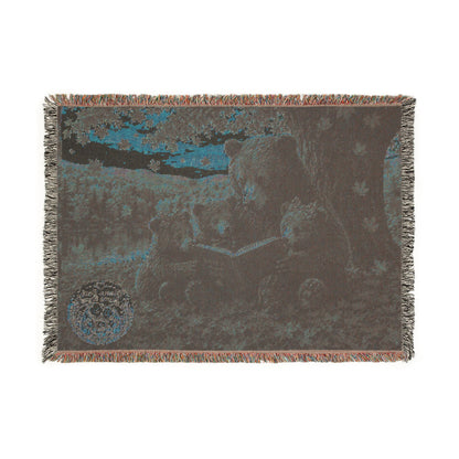 Mama and cubs Woven Blanket