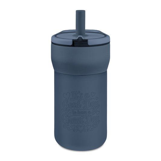 Kids' Leakproof Straw Tumbler, 12oz ( Good Day Engraving)