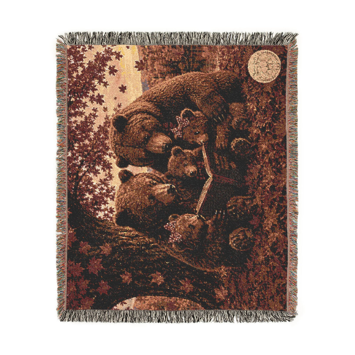 Bear Family Woven Blanket