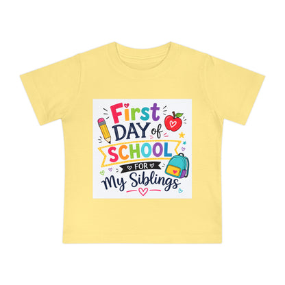 First Day Baby Short Sleeve T-Shirt (Siblings)