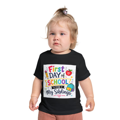 First Day Baby Short Sleeve T-Shirt (Siblings)