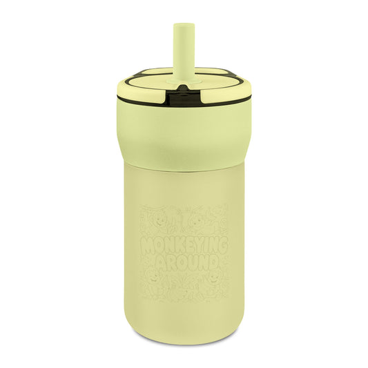 Kids' Leakproof Straw Tumbler, 12oz ( Monkey Engraving)