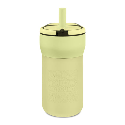 Kids' Leakproof Straw Tumbler, 12oz ( Monkey Engraving)