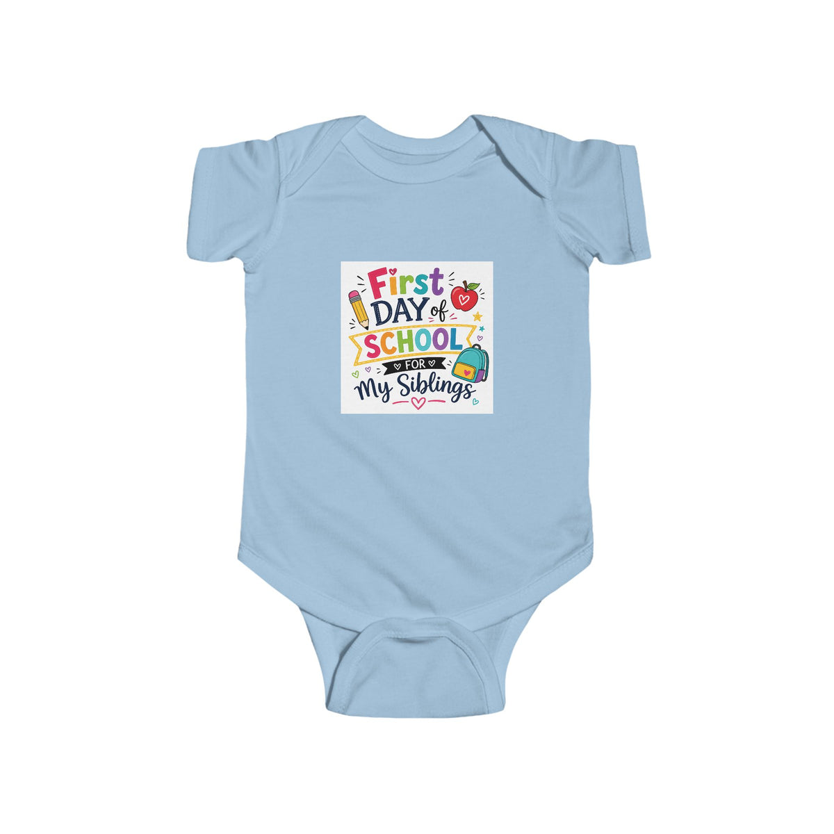 First Day Infant Short Sleeve Bodysuit (Siblings)