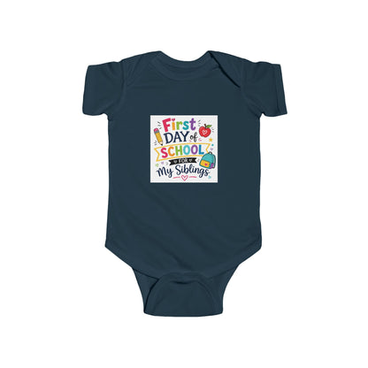 First Day Infant Short Sleeve Bodysuit (Siblings)