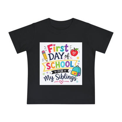 First Day Baby Short Sleeve T-Shirt (Siblings)